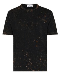 T-shirt à col rond noir Stone Island