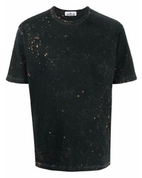 T-shirt à col rond noir Stone Island