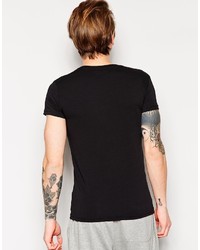 T-shirt à col rond noir Emporio Armani