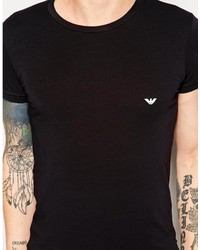 T-shirt à col rond noir Emporio Armani