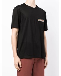 T-shirt à col rond noir Paul Smith