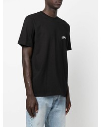 T-shirt à col rond noir Stussy