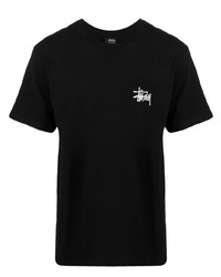 T-shirt à col rond noir Stussy