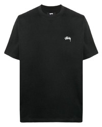 T-shirt à col rond noir Stussy