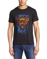 T-shirt à col rond noir Superman