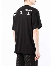 T-shirt à col rond noir Off-White