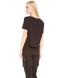 T-shirt à col rond noir Alexander Wang