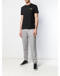 T-shirt à col rond noir Ea7 Emporio Armani