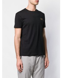 T-shirt à col rond noir Ea7 Emporio Armani