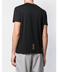 T-shirt à col rond noir Ea7 Emporio Armani