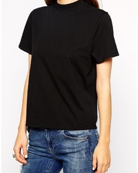 T-shirt à col rond noir Asos