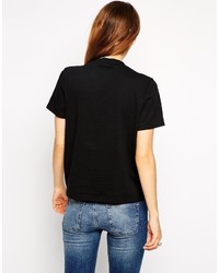 T-shirt à col rond noir Asos