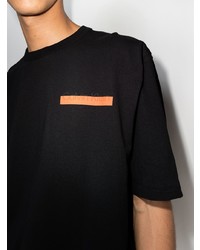 T-shirt à col rond noir Heron Preston for Calvin Klein