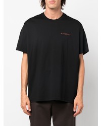 T-shirt à col rond noir Burberry