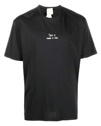 T-shirt à col rond noir Ten C