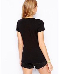 T-shirt à col rond noir Asos