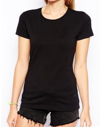 T-shirt à col rond noir Asos