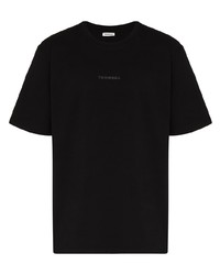 T-shirt à col rond noir Tom Wood