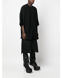 T-shirt à col rond noir Rick Owens