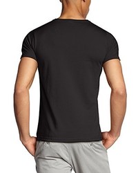 T-shirt à col rond noir Touchlines