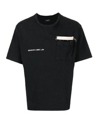 T-shirt à col rond noir VAL KRISTOPHE