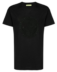 T-shirt à col rond noir VERSACE JEANS COUTURE