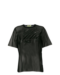 T-shirt à col rond noir Versace Jeans