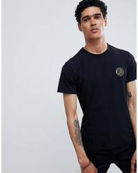 T-shirt à col rond noir Versace Jeans