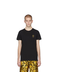 T-shirt à col rond noir Versace Underwear