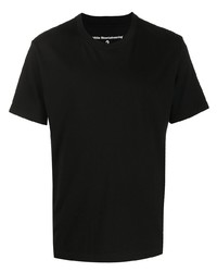 T-shirt à col rond noir White Mountaineering