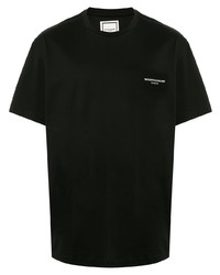 T-shirt à col rond noir Wooyoungmi