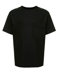 T-shirt à col rond noir Wooyoungmi