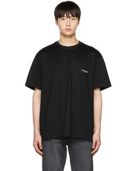 T-shirt à col rond noir Wooyoungmi