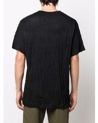 T-shirt à col rond noir Yohji Yamamoto