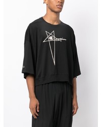 T-shirt à col rond noir Rick Owens