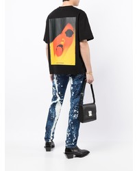 T-shirt à col rond noir Charles Jeffrey Loverboy