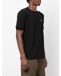 T-shirt à col rond noir Sacai