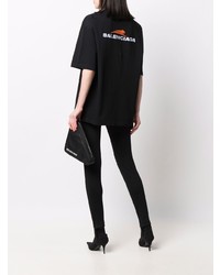 T-shirt à col rond noir Balenciaga