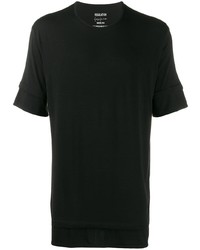 T-shirt à col rond noir Yohji Yamamoto