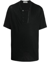 T-shirt à col rond noir Yohji Yamamoto