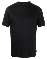 T-shirt à col rond noir Z Zegna