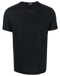 T-shirt à col rond noir Zanone
