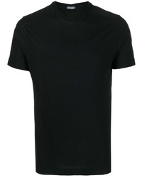 T-shirt à col rond noir Zanone