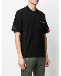 T-shirt à col rond noir Sacai