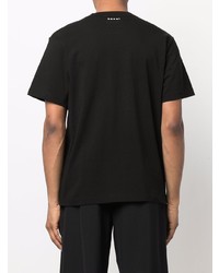 T-shirt à col rond noir Sacai