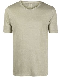 T-shirt à col rond olive 120% Lino