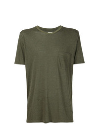 T-shirt à col rond olive 321