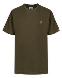 T-shirt à col rond olive A Bathing Ape