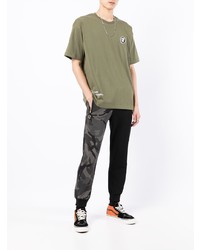 T-shirt à col rond olive AAPE BY A BATHING APE