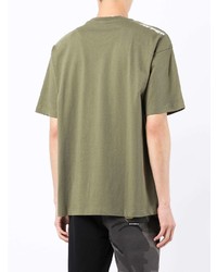 T-shirt à col rond olive AAPE BY A BATHING APE